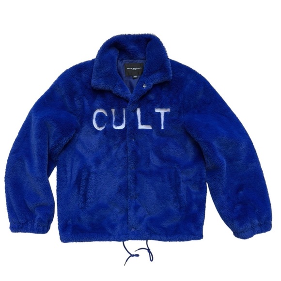 Cult of Individuality Cult’s Polar Fleece Jacket Sz Large Blue - Picture 4 of 10